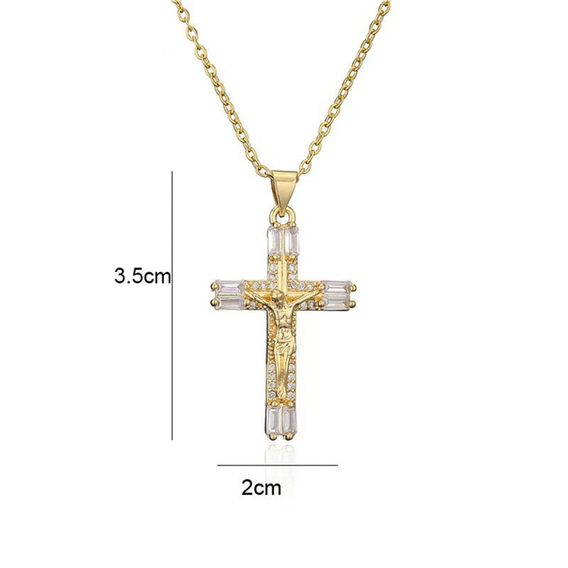 Goudkleurige zirkonia hanger ketting
