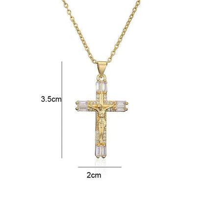 Goudkleurige zirkonia hanger ketting
