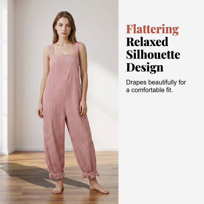 🌿 50% korting 🌸 Casual gestreepte jumpsuit met dunne bandjes voor dames 👖