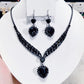 💎Fonkelende hartensieraden set – ketting & oorbellen, elegant, lichtgewicht💖
