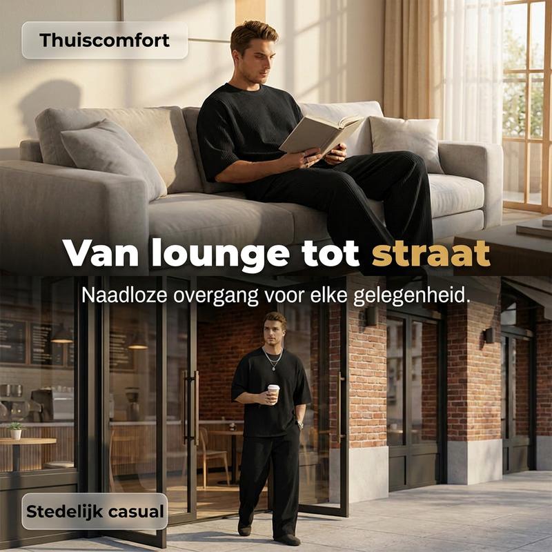 ✨ Modern casual trainingspak met plooien voor heren 👖
