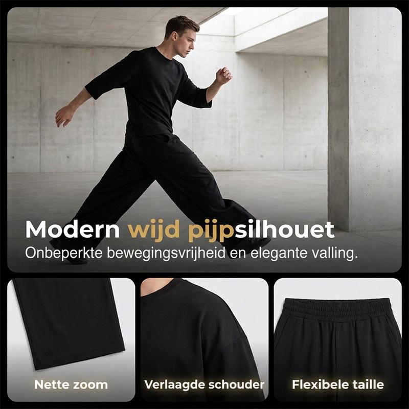 ✨ Modern casual trainingspak met plooien voor heren 👖