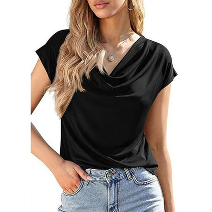 🔥 50% korting 🌸 Dames-top met col en kapmouwtjes 🌿