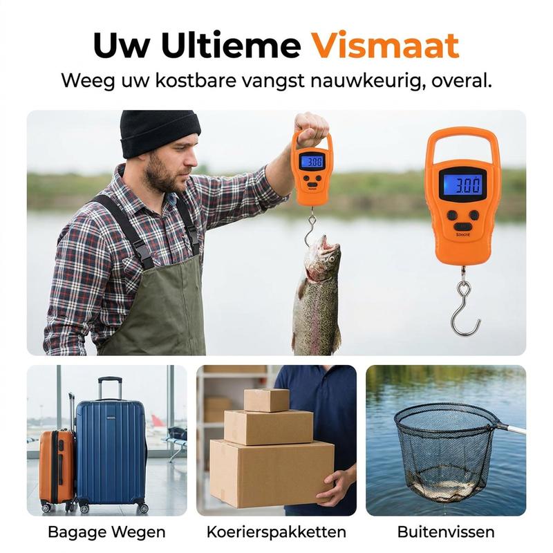 🏆LAATSTE DAG UITVERKOOP 50% KORTING🔥Draagbare elektronische weegschaal voor op reis