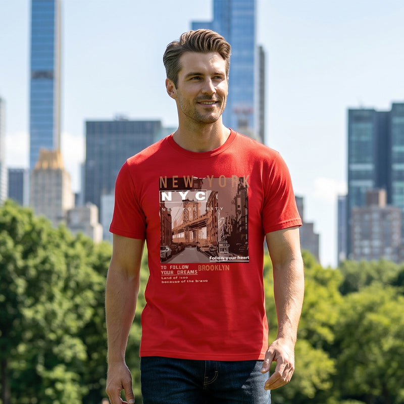 🏙️ TIJDELIJKE AANBIEDING: 52% KORTING! ✨ Urban Graphic T-shirt – New York City, zacht, relaxte pasvorm ✨