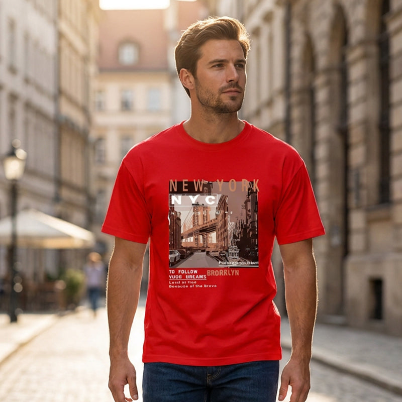 🏙️ TIJDELIJKE AANBIEDING: 52% KORTING! ✨ Urban Graphic T-shirt – New York City, zacht, relaxte pasvorm ✨