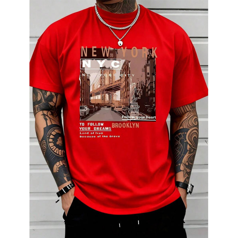 🏙️ TIJDELIJKE AANBIEDING: 52% KORTING! ✨ Urban Graphic T-shirt – New York City, zacht, relaxte pasvorm ✨