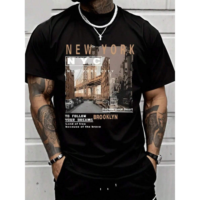 🏙️ TIJDELIJKE AANBIEDING: 52% KORTING! ✨ Urban Graphic T-shirt – New York City, zacht, relaxte pasvorm ✨
