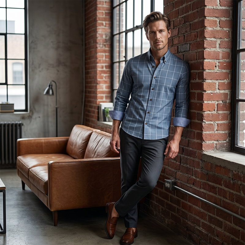 👔 50% KORTING 🎯 Herenoverhemd met ruitjesmotief, moderne pasvorm – Casual, stijlvol en veelzijdig te combineren ✨
