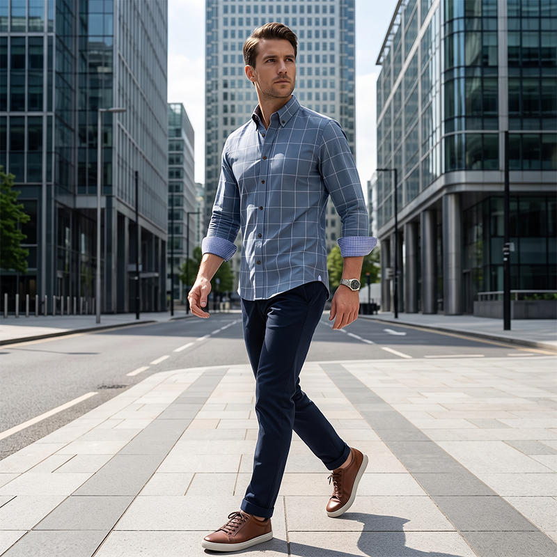👔 50% KORTING 🎯 Herenoverhemd met ruitjesmotief, moderne pasvorm – Casual, stijlvol en veelzijdig te combineren ✨