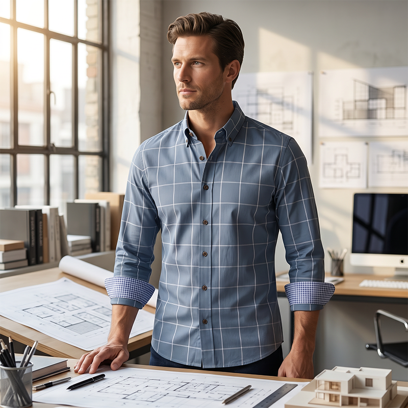 👔 50% KORTING 🎯 Herenoverhemd met ruitjesmotief, moderne pasvorm – Casual, stijlvol en veelzijdig te combineren ✨