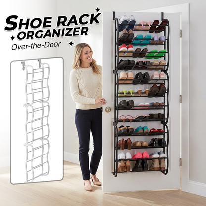 👟 Schoenenrek voor achter de deur – 24 vakken, zonder gereedschap te monteren ✨