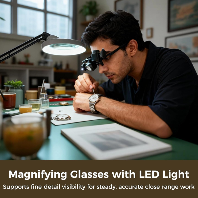 👓 Precisie-LED-vergrootglas voor elektronica en knutselwerk