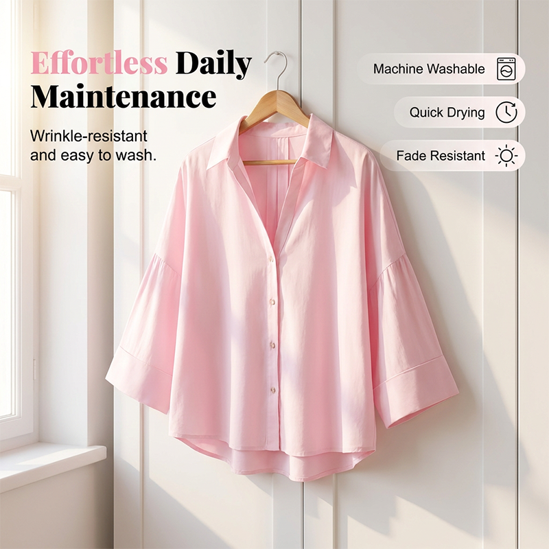 🔥 50% korting op de nieuwe overhemden van 2026 🌸 Luchtdoorlatend casual shirt met wijde mouwen voor dames 🌼