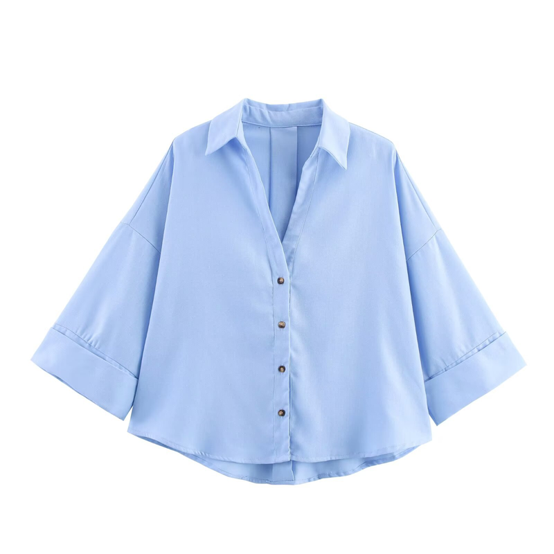 🔥 50% korting op de nieuwe overhemden van 2026 🌸 Luchtdoorlatend casual shirt met wijde mouwen voor dames 🌼