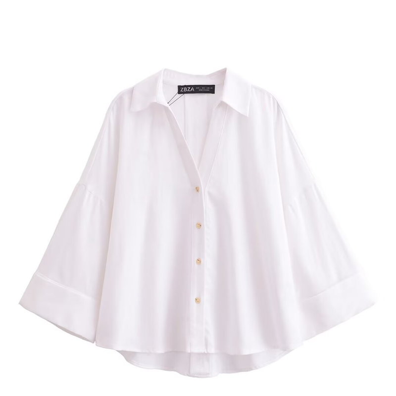 🔥 50% korting op de nieuwe overhemden van 2026 🌸 Luchtdoorlatend casual shirt met wijde mouwen voor dames 🌼