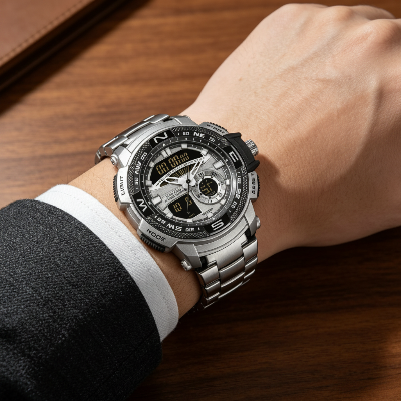 🎇 62% KORTING ⌚ Sporthorloge met dubbel display voor heren ✨
