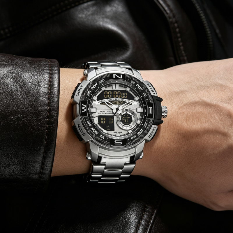 🎇 62% KORTING ⌚ Sporthorloge met dubbel display voor heren ✨