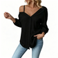 ✨ 50% korting 🌼 Casual off-shoulder overhemd met knopen voor dames 🌸