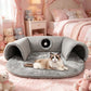 Pluche 2-in-1 katten tunnelbed