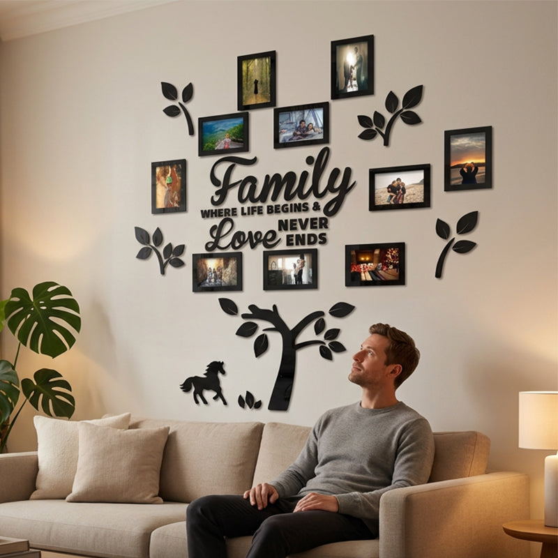 🌻50% KORTING ✨3D familiestamboom fotolijst muursticker
