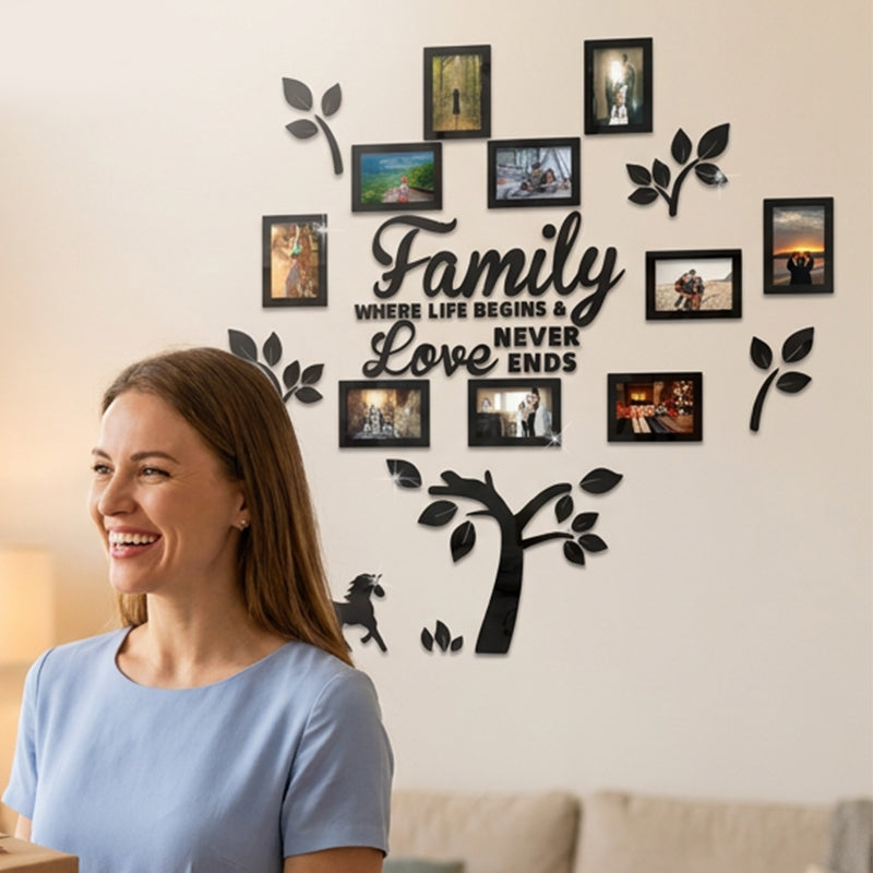🌻50% KORTING ✨3D familiestamboom fotolijst muursticker