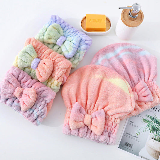 🎀 Super Absorberende Haartulband met Strik | Droogt Snel & Voorkomt Pluizig Haar