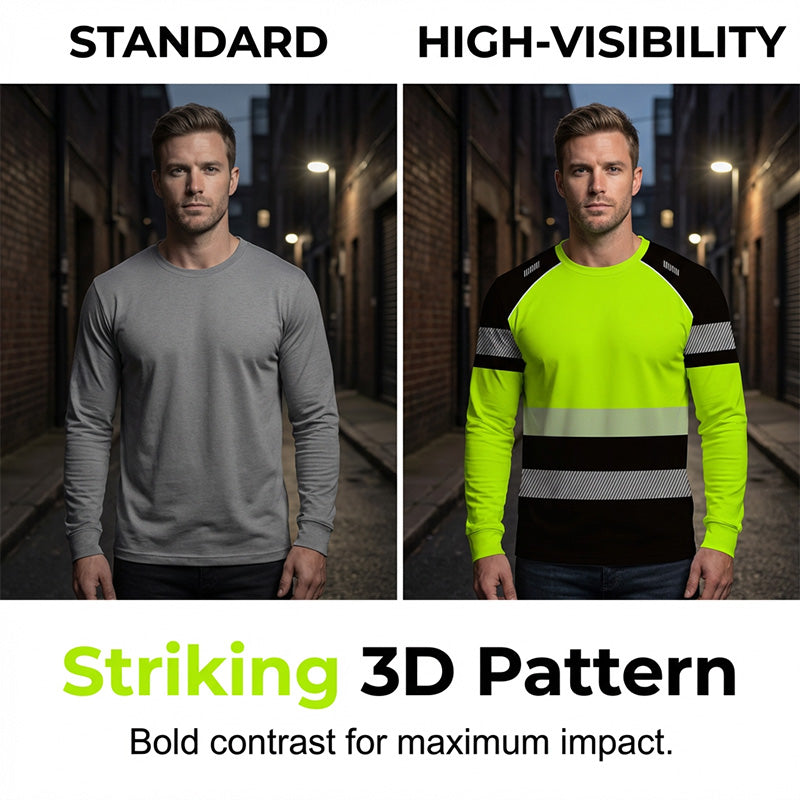 Herenshirt met print, ronde hals en lange mouwen