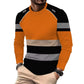 Herenshirt met print, ronde hals en lange mouwen