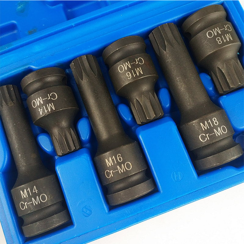 🔧 TIJDELIJKE AANBIEDING: 53% KORTING! ✨ Set met drie vierkante spline-bits – 1/2"-aandrijving, Cr-Mo-staal, twee lengtes ⚙️