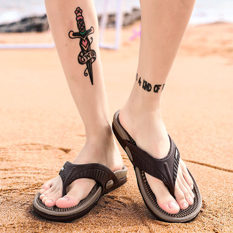 🔥40% KORTING 💦 Lichtgewicht teenslippers voor heren – met massage-effect, antislip, flexibel 🏖️