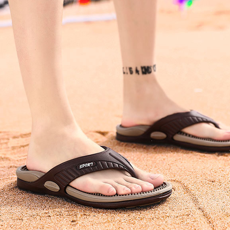 🔥40% KORTING 💦 Lichtgewicht teenslippers voor heren – met massage-effect, antislip, flexibel 🏖️