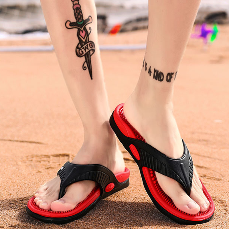 🔥40% KORTING 💦 Lichtgewicht teenslippers voor heren – met massage-effect, antislip, flexibel 🏖️