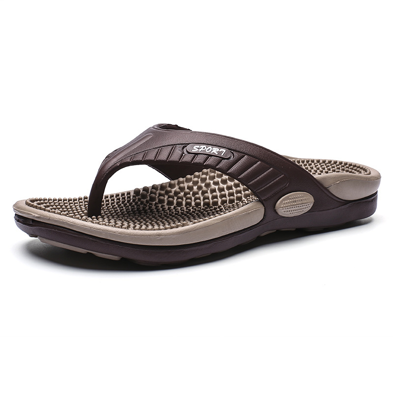 🔥40% KORTING 💦 Lichtgewicht teenslippers voor heren – met massage-effect, antislip, flexibel 🏖️