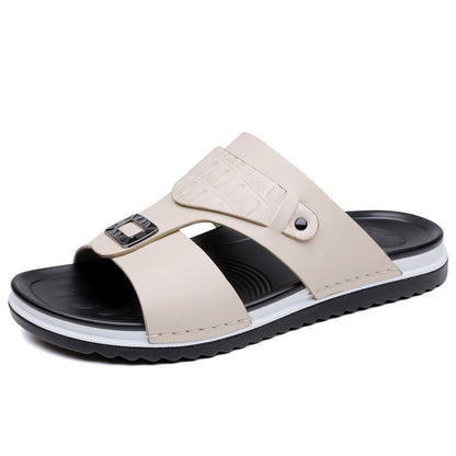 👞Slip-on sandalen van kunstleer voor heren – Ademend mesh en antislipzool & Comfortabele pasvorm 🏖️