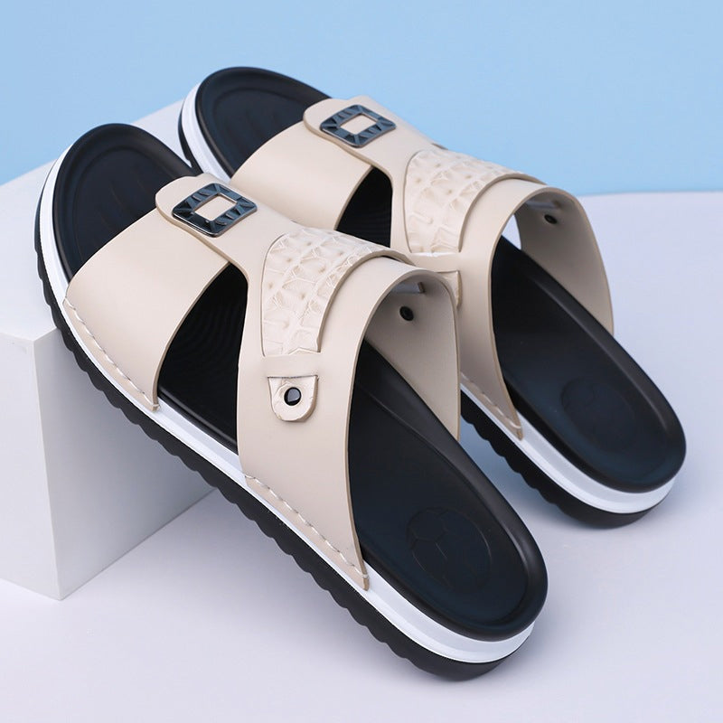 👞Slip-on sandalen van kunstleer voor heren – Ademend mesh en antislipzool & Comfortabele pasvorm 🏖️