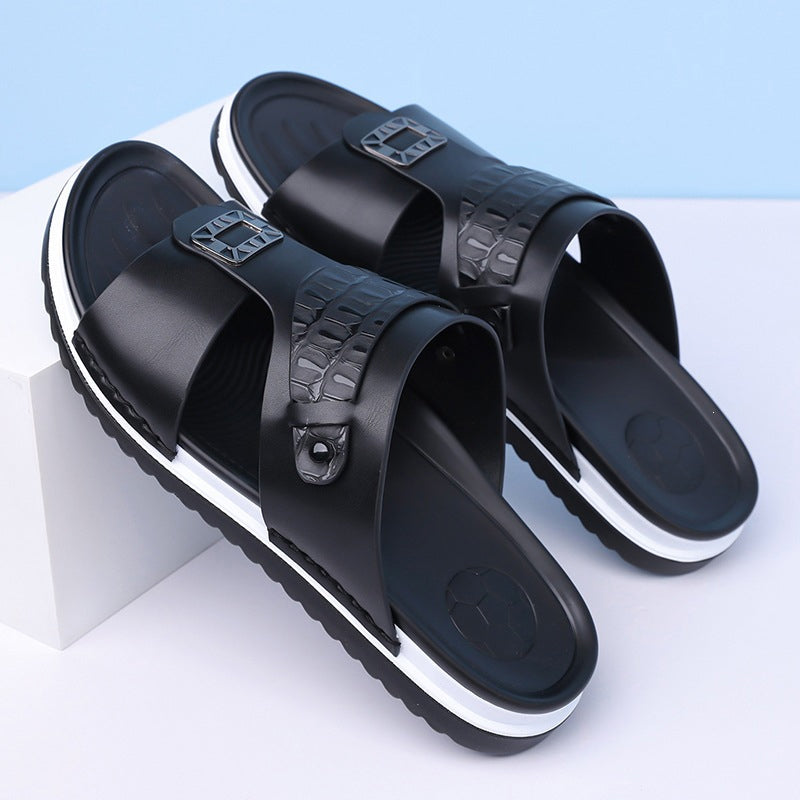 👞Slip-on sandalen van kunstleer voor heren – Ademend mesh en antislipzool & Comfortabele pasvorm 🏖️