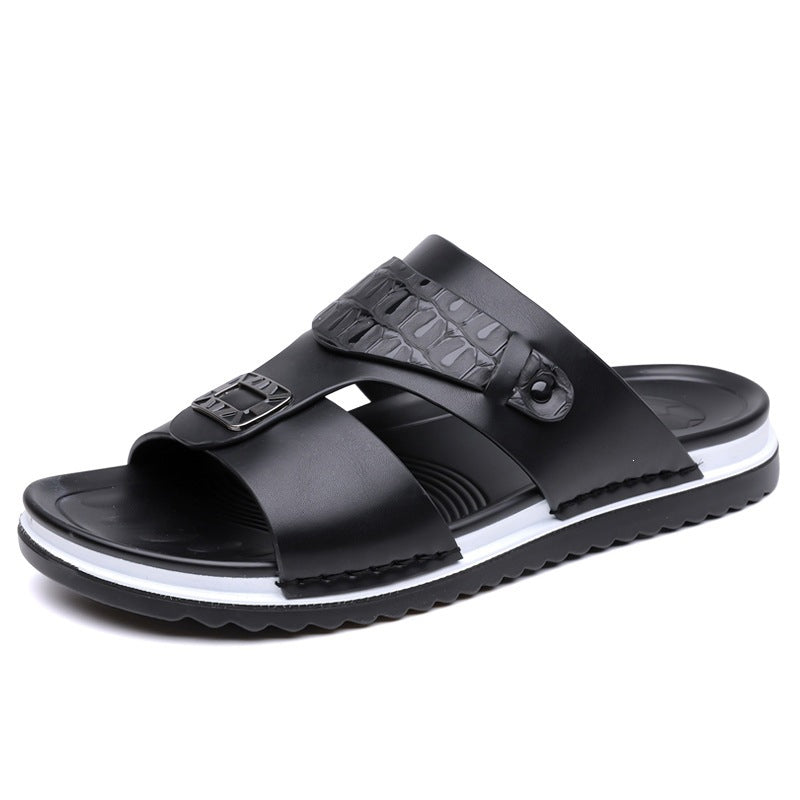 👞Slip-on sandalen van kunstleer voor heren – Ademend mesh en antislipzool & Comfortabele pasvorm 🏖️