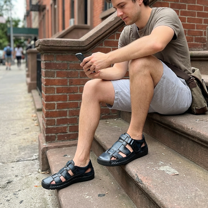 Comfortabele Heren Wandelsandalen | Ademend Zomercomfort