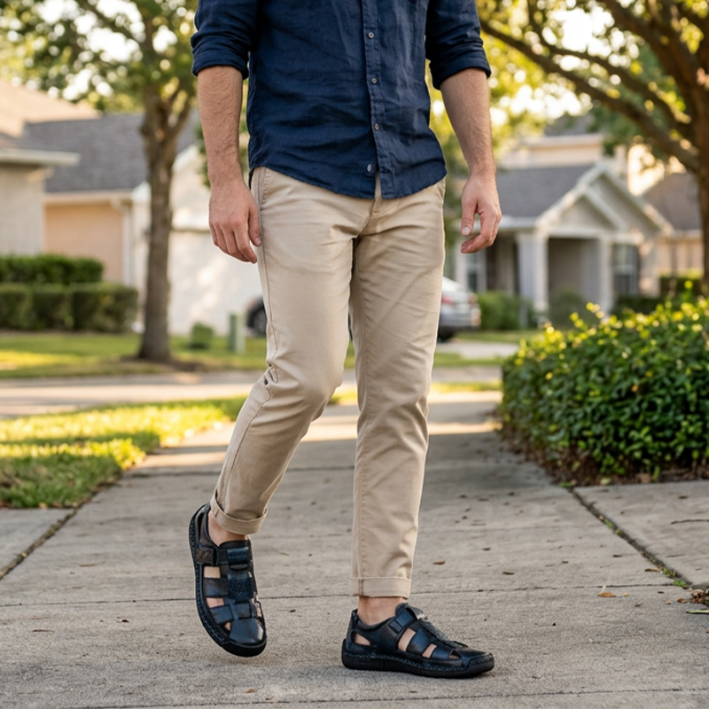 Comfortabele Heren Wandelsandalen | Ademend Zomercomfort