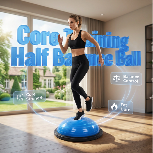📢44% KORTING + GRATIS VERZENDING 💪 Halve balansbal-trainer met weerstandsband