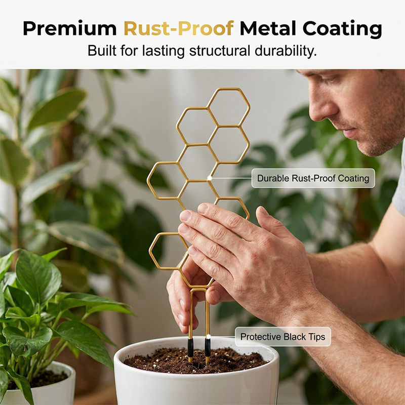 🌿 TIJDELIJKE AANBIEDING: 50% KORTING! ✨ Honingraat-plantenrek – Roestvrij, stapelbaar, eenvoudig te monteren 🐝