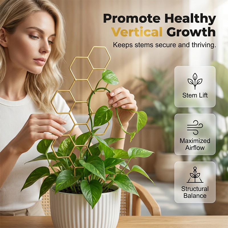 🌿 TIJDELIJKE AANBIEDING: 50% KORTING! ✨ Honingraat-plantenrek – Roestvrij, stapelbaar, eenvoudig te monteren 🐝