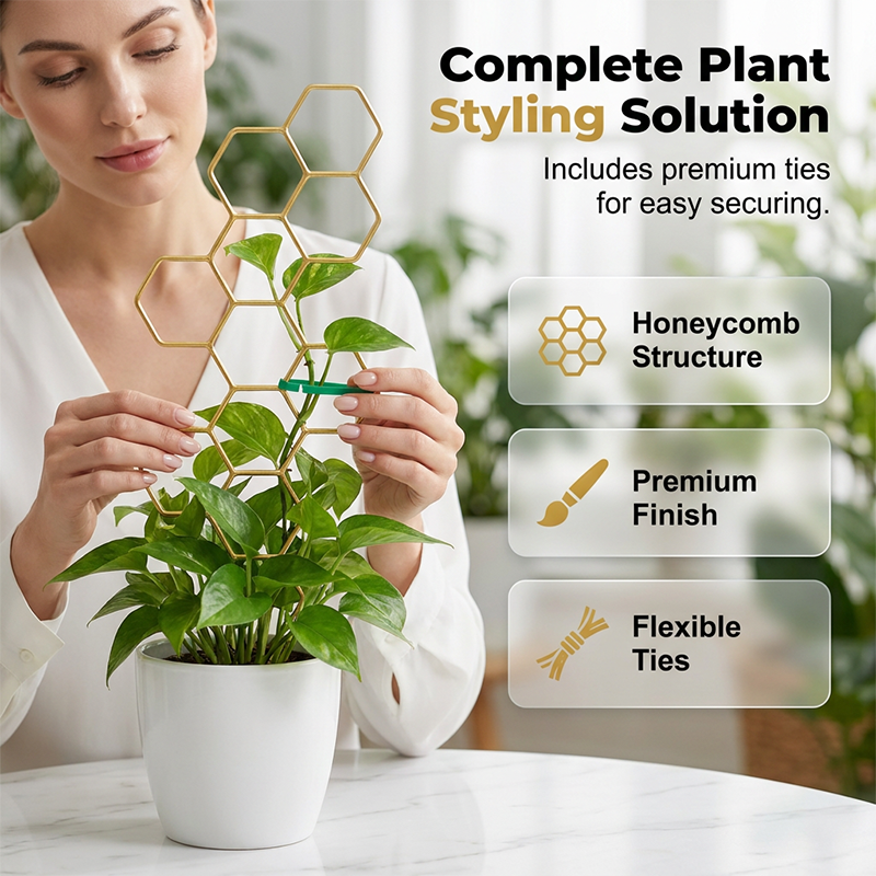 🌿 TIJDELIJKE AANBIEDING: 50% KORTING! ✨ Honingraat-plantenrek – Roestvrij, stapelbaar, eenvoudig te monteren 🐝