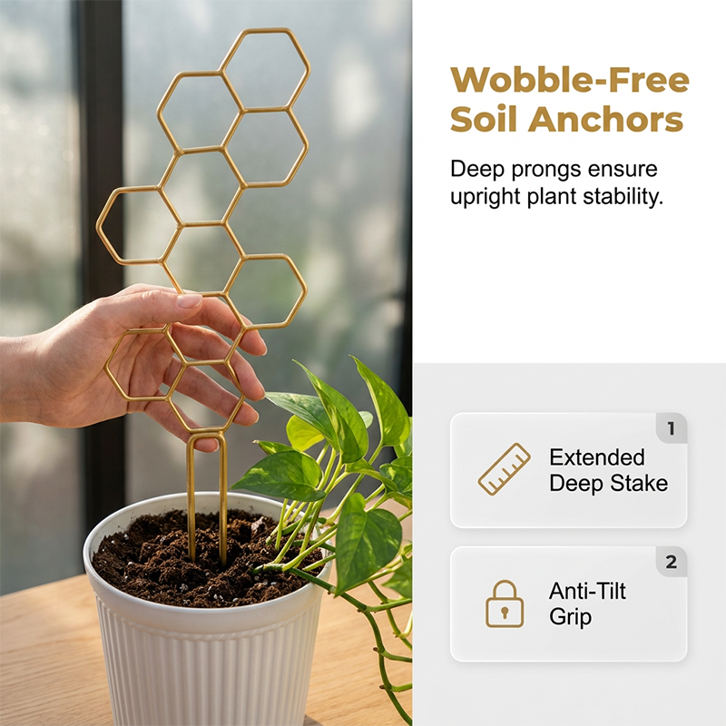 🌿 TIJDELIJKE AANBIEDING: 50% KORTING! ✨ Honingraat-plantenrek – Roestvrij, stapelbaar, eenvoudig te monteren 🐝