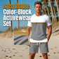 🔥Zomeraanbieding: 57% korting👕 Zomerse sportoutfit voor heren met kleurblokken🏖️