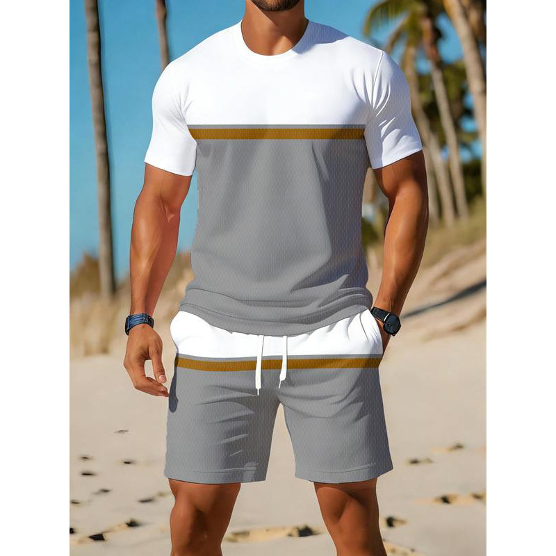 🔥Zomeraanbieding: 57% korting👕 Zomerse sportoutfit voor heren met kleurblokken🏖️