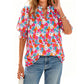 🌸Damesblouse in bohemienstijl met V-hals en pofmouwen | Casual top met print