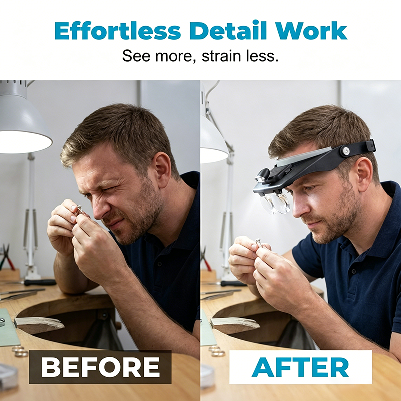 🔍 50% KORTING + GRATIS VERZENDING! Professionele Handsfree LED Loepbril – Lees & Knutsel Weer Zonder Problemen! ✨