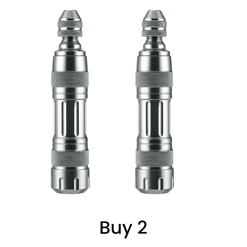 Reparatieset voor tubeless banden in een aluminium koffer